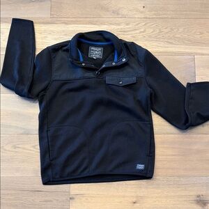 Boys Black Pullover Fleece Top - Mountain Trail